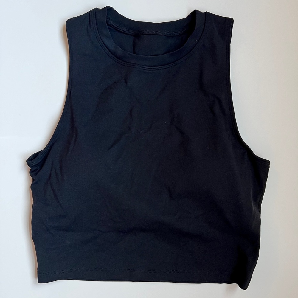 Black Workout Crop Top